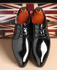 Mens brogues patent - brogues,