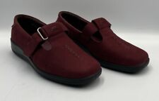 Hotter Sunset Burgundy Shoes Comfort Concept Flats Suede Strap UK 5 Exf Wide New