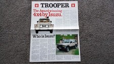ISUZU TROOPER SALES BROCHURE 1980'S