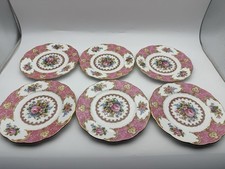 Royal Albert Lady Carlyle Side Plates x6 – England Bone China – Excellent