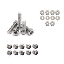 M8 8mm HEX SOCKET CAP SCREWS NYLOCS WASHERS ALLEN BOLT MARINE GRADE STAINLESS