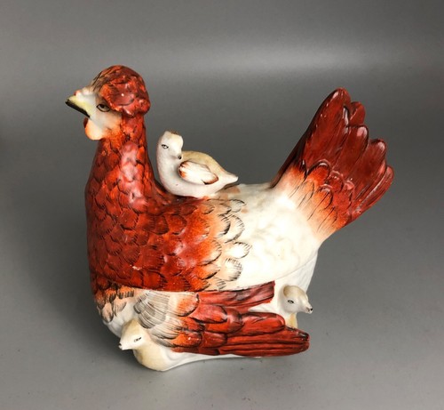 Victorian staffordshire hen - victorian,