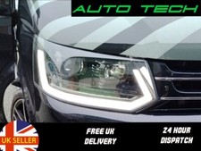 Fits VW TRANSPORTER T5.1 DYNAMIC Headlights V3 LED DRL  SEQUENTIAL  BLACK 