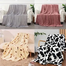 Teddy Fleece Bear Blanket Large Throw Over Bed Plush Soft Bedspread Sofa Settee