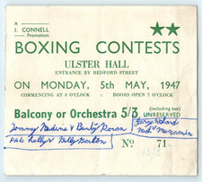 1947 Boxing Ticket, Boxing