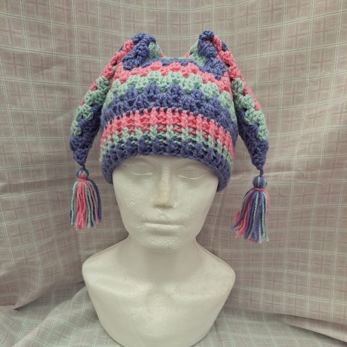 Hand crochet jester hat - crochet,