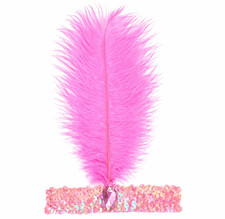 Pink Flapper Headband 1920s