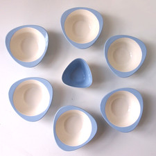 Copeland Spode English Lavender Tricorn Blue bowls x7?GORGEOUS ~ Freepost UK ✅