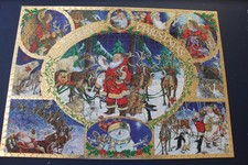 Jumbo Golden de luxe Christmas puzzle "Merry Christmas", 1000 pc. VGC.