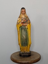 Large 36cm Saint Therese Vintage Plaster Statue Figurine FREE POST