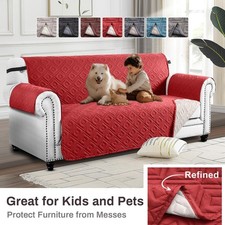 Waterproof Sofa Slip Covers Reversible Quilted Throw Pet Protector Couch Cover