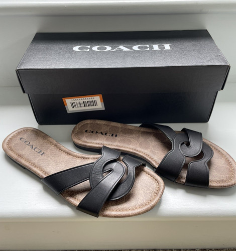 Coach black essie leather - black,