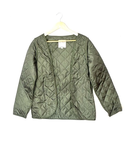 Fatface khaki green quilted - khaki,