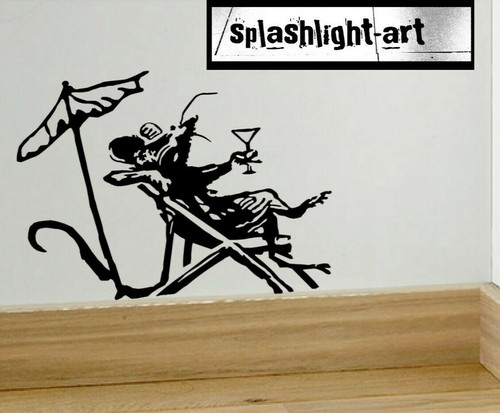 Banksy deckchair sun rat vinyl - rat,