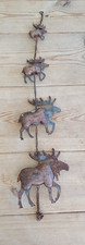 Vintage wood and metal Canadian moose garden mobile/ hanging