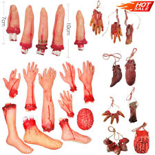 Halloween Fake Body Parts Bloody Severed Hand Tricky Foot Arm Prank Props Toy