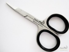 PROFESSIONAL Stainless Steel STRAIGHT Edge NAIL SCISSORS with Rubber GRIPS