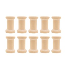  10 Pcs Wooden Spool Bobbins