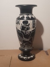 Rare Antique Ancient Egyptian Big Bazalt Stone Vase God Isis Sekhmet 2480 BC