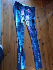 Skins Compression Tights Womens  Blue A200 Full Length Pants Ladies Size XS EUC