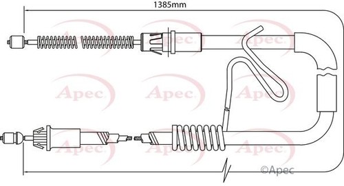 Apec rear right brake cable - rear,