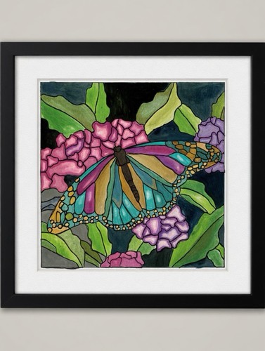 Watercolor butterfly - butterfly, on
