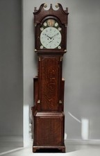 Birmingham, W Nicholas Georgian 8 Day Painted Face, Oak Longcase Clock.