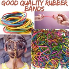 400pk Strong Elastic Rubber Bands Assorted Colours size Home, School and Office
