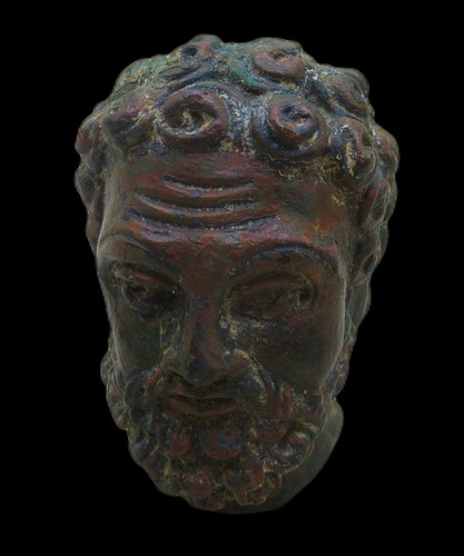 Ancient roman bronze - bronze, head