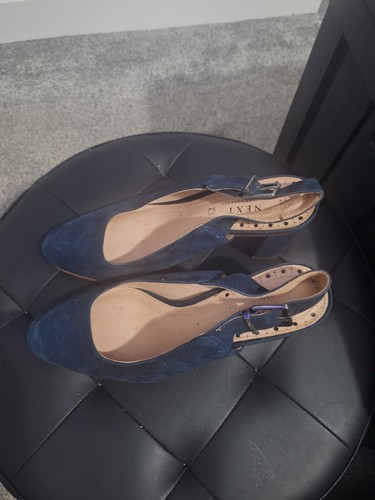 Ladies blue slingback shoes