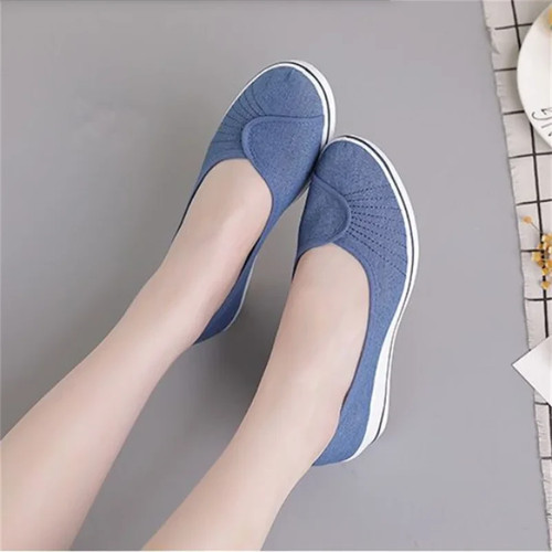 Women canvas wedge loafers - women's,