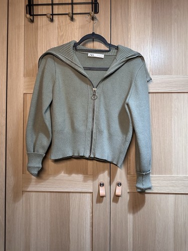 Zara women green knit - green, full