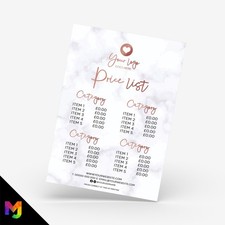 Custom printed business price