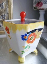 VINTAGE LANCASTER & SONS HANLEY ENGLAND POTTERY JAM HONEY POT