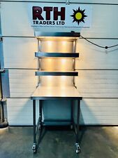3 Tier Heated Gantry & Mobile Table ~ Halogen Hot Lamp Light Gantry Shelf £400+V