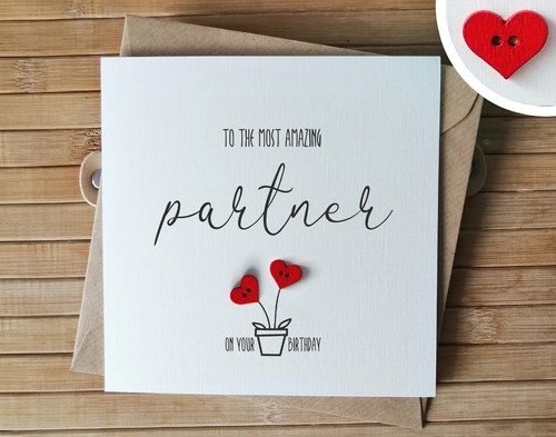 Partner birthday card - partner,