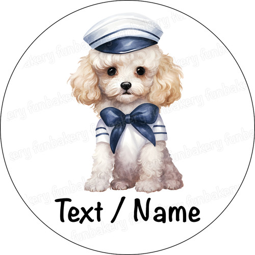 Poodle dog cake topper party - poodle,