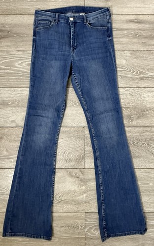 Women blue high - high-waist, flare