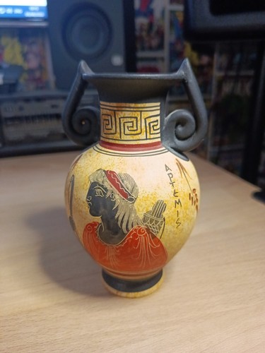 Vintage handmade cyprus vase - vintage,
