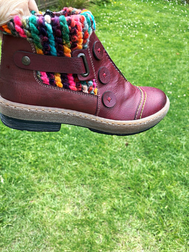 Rieker burgundy leather - rieker, ankle