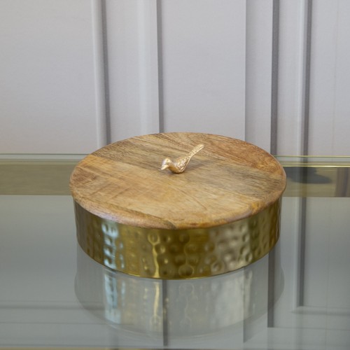 Gold hammered roti chapati - gold,