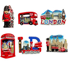 3D Ceramic London British England ICONS Souvenir Fridge Magnets Multipack UK 