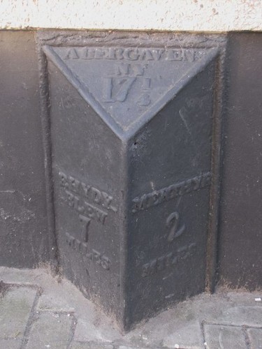 Photo 6x4 old - milepost, by