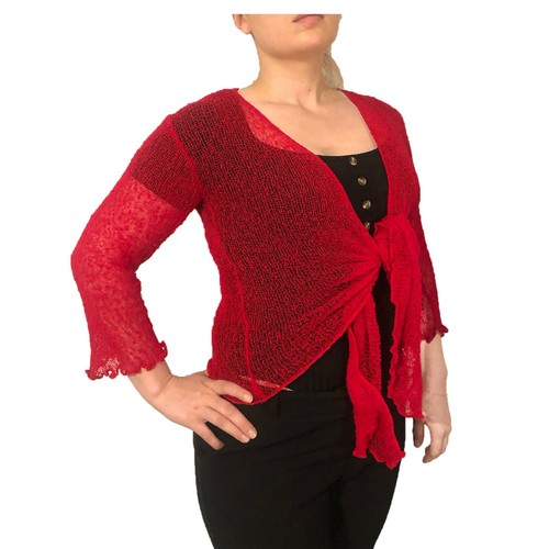 Womens open front tie shrug - womens,