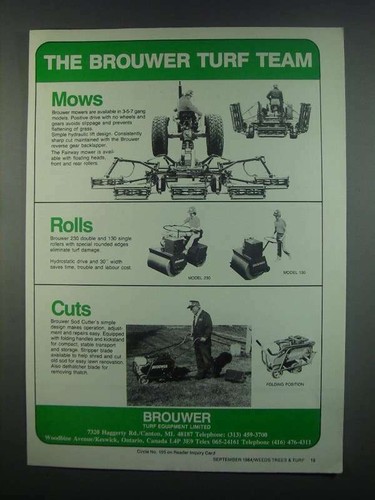 1984 brouwer mowers - ad, mowers,
