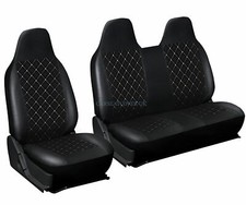 IVECO DAILY  Heavy Duty PADDED Diamond Quilted Leatherette Van Seat Covers 2+1