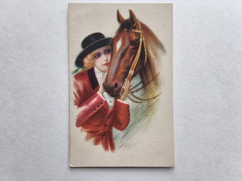 Vintage art postcard woman - woman, in