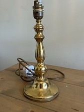 Vintage Solid Heavy Brass Baluster Lamp Base 11 Inch Brassware Mid Century 