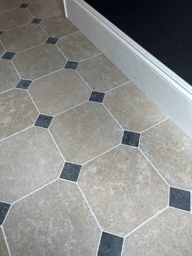 Tumbled limestone floor tiles - tumbled,
