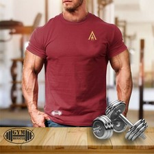 Lambda Warrior T Shirt Pocket Gym Clothing Bodybuilding Training Workout Men Top